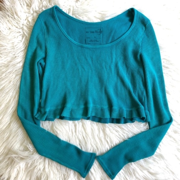Free People Tops - Free People We the Free Thermal Love Crop Top EUC